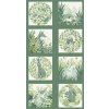 Makower Panel so zvieratkami / zelený / bavlnená látka / Green panel - FOXWOOD