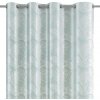 Záves AmeliaHome Velvet Silver Leaves s priechodkami 140x245 cm mätový, veľkosť 140x245