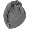 COTTON & SWEETS Bambusový uterák/turban na vlasy - Grey