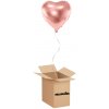 HeliumKing Balónový box - Srdce ružovozlatý 45 cm