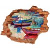 Diera 3D fototapeta nálepka Farebné lode 90x70 cm