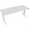 Hobis Pracovný stôl Motion, ZO, 3S, 180x61 - 128x80 cm, biela/biela