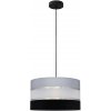 Helam | Luster na lanku HELEN 1xE27/15W/230V pr. 35 cm čierna/šedá/strieborná | HE1241