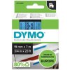 DYMO páska D1 19mm x 7m, čierna na modrej S0720860
