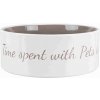 Pet´s home keramická miska, krémovo/ hnedosivá 0,3 l/ø 12 cm