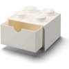 LEGO® stolové box 4 so zásuvkou 15,8 x 15,8 x 11,3 cm biela