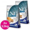 FARMINA N&D Dog OCEAN (AG) Adult Medium & Maxi, Cod, Spelt, Oats & Orange 2x12kg