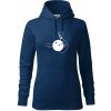 Koule vs kolka - Mikina dámská Cape s kapucí - 2XL ( Polnočná modrá )