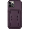 AppleKing kožený kryt s vreckom na karty a výklopným stojanom na iPhone 11 Pro Max - tmavofialový - možnosť vrátiť tovar ZADARMO do 30tich dní