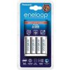 Panasonic Eneloop Charger BQ-CC55 + 4 x R6/AA Eneloop 2000mAh BK-3MCCE K-KJ55MCC40E