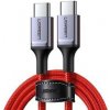 Kábel UGREEN USB-C/USB-C, 60W, 1m (60186) červený