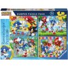 RAVENSBURGER Puzzle Ježko Sonic 4x100 dielikov
