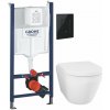 Súprava WC misa s pomaly sa sklápajúcim sedadlom Grohe Euro Ceramic 102510SH00, podomietková konštrukcia Grohe Solido 38971000, 38966KV0