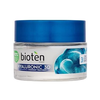 Bioten Hyaluronic 3D Antiwrinkle Overnight Cream hydratační noční pleťový krém proti vráskám 50 ml pro ženy