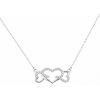 Agato Nežný strieborný náhrdelník so srdiečkami AGS1569