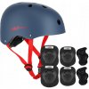 Detská cyklistická prilba s nastaviteľnou veľkosťou + Sada chráničov na kolieskové korčule a kolobežku