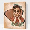 Vymalujsisam.sk Maľovanie podľa čísiel - Žena, retro portrét Veľkosť: 30x40cm, Rám: Na kartónovej doske