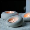 Asir | SADA 3x Svietnik na čajové sviečky 10cm/9cm/8cm betón | AS1445