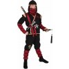 Detský kostým - Ninja zlato-čierny 152/164
