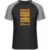 Mymate Predĺžené Tričko MY111 - Dizajn - Great Taste for Great Moments - Black / Heather Black - XXL - Pánske
