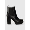 Topánky chelsea Guess MAELEA dámske, čierna farba, na podpätku, FL8EEA ELE10 FL8EEA.ELE10.BLACK EUR 40
