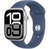 Apple Watch Series 10 GPS + Cellular 42mm Silver Aluminium Case with Denim Sport Band - ML MWX43QCA