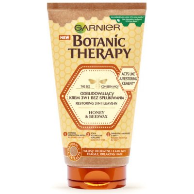 Garnier, Botanic Therapy Honey&Beeswax regeneračný krém 3 v 1 bez oplachovania Med a včelí vosk 150 ml