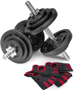 Hop-Sport Liatinové nakladacie jednoručky 2 x 20 kg