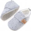 Sterntaler DETSKÉ BAREFOOT TEXTILNÉ CAPAČKY STERNTALER - GRAUBLAU DOT Veľkosť: 17, Vnútorná dĺžka topánky v cm: 11.4, Vnútorná šírka topánky v cm: 5.4