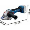 BOSCH - zahrada/dílna Akumulátorová uhlová brúska BOSCH PRO GWS 18V-11 (0.601.9N4.101)