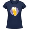 Akciové Dámske Tričko Soft-Style Gildan - Motív - Pivo so smrtkou 2 - Námornícka - S - Dámske
