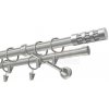 Karpol Kovová garniža 25 mm Cylinder kryštál strieborná dvojitá 150-600 cm
