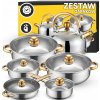 Súprava hrncov nerezová oceľ RETOO , 11 ks .