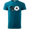 Futbal okrúhle narodeniny 50 - Klasické pánske tričko vyššej gramáže - 2XL ( Petrolejová )