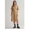 ŠATY GANT REG UTILITY SS SHIRT DRESS DARK KHAKI