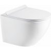 OLSEN SPA - Závesné WC ARCO RIMLESS sa SLIM sedadlom Soft-close OLKLT046E
