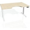 Hobis Pracovný stôl Motion Ergo, PO, 2S, 140x70,5-120,5x90 cm, agát/biela
