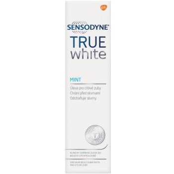 Sensodyne True white mint zubná pasta 75 ml + zubná kefka soft