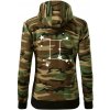 Súhvezdie - Gemini - Blíženci - Mikina dámska trendy zipper s kapucňou - M ( Hnedý maskáč )