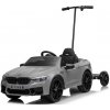 mamido Elektrické autíčko BMW M5 lakované strieborné s vodiacou tyčou