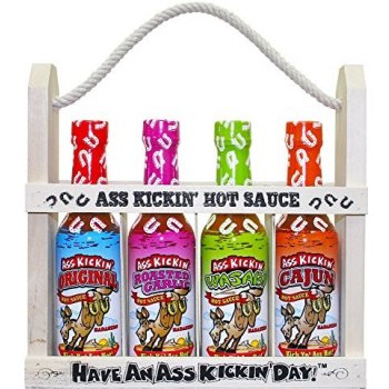 Specialty Foods Pálivé omáčky Ass Kickin' Hot Sauce set 4 ks x 148ml