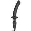 strap-on-me Semi-Realistic Switch Plug-in 2in1 Dildo & Butt Plug Black S