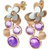 GOLDIE Zlaté náušnice s ametystom Sansa LEA562.TRB