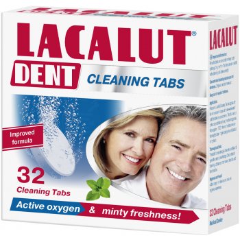 Lacalut Dent čistiace tablety na zubné protézy 32 ks