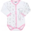NEW BABY Kojenecké celorozepínací body New Baby Bears růžové 50 100% bavlna 50