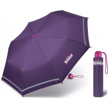 Scout dievčenský skladací dáždnik s reflexným prúžkom fialový