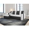 Rohová rozkladacia sedačka MERANO biela-tmavosivá - SAWANA 00 + SAWANA 96
