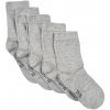 5 párov ponožiek pre deti z bavlny jednofarebnej šedej Light Grey Melange Minymo Veľkosť: 35-38