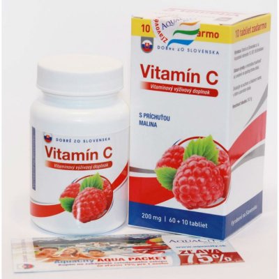 Dobré z SK Vitamín C 200 mg príchuť MALINA tbl 60+10 70 ks