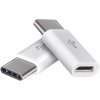 EMOS Adaptér micro USB-B 2.0 / USB-C 2.0, biely, 2 ks, 2335072310